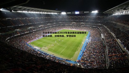 JJB竞技宝-小白赛事秘籍之2019年击剑俱乐部联赛年度总决赛，剑锋所指，梦想绽放